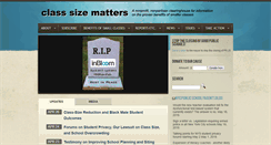 Desktop Screenshot of classsizematters.org